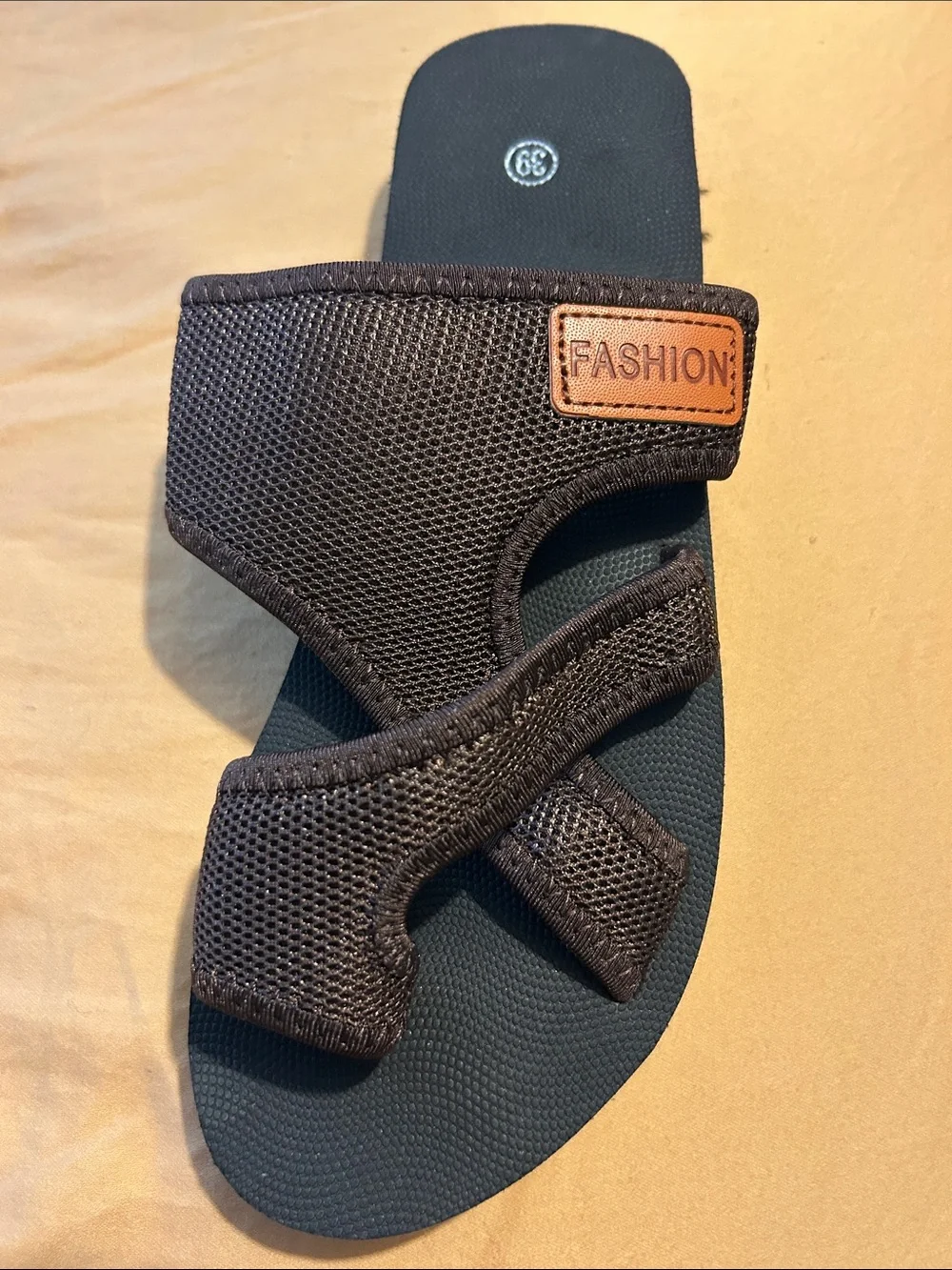 Brown Sandal Slides with Straps